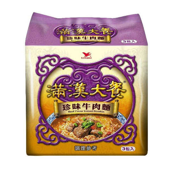 (UNI-PRESIDENT) Premium Beef Flavor Instant Noodles [3pcs/pack]